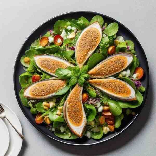 Салат с копченой скумбрией Летняя искра
